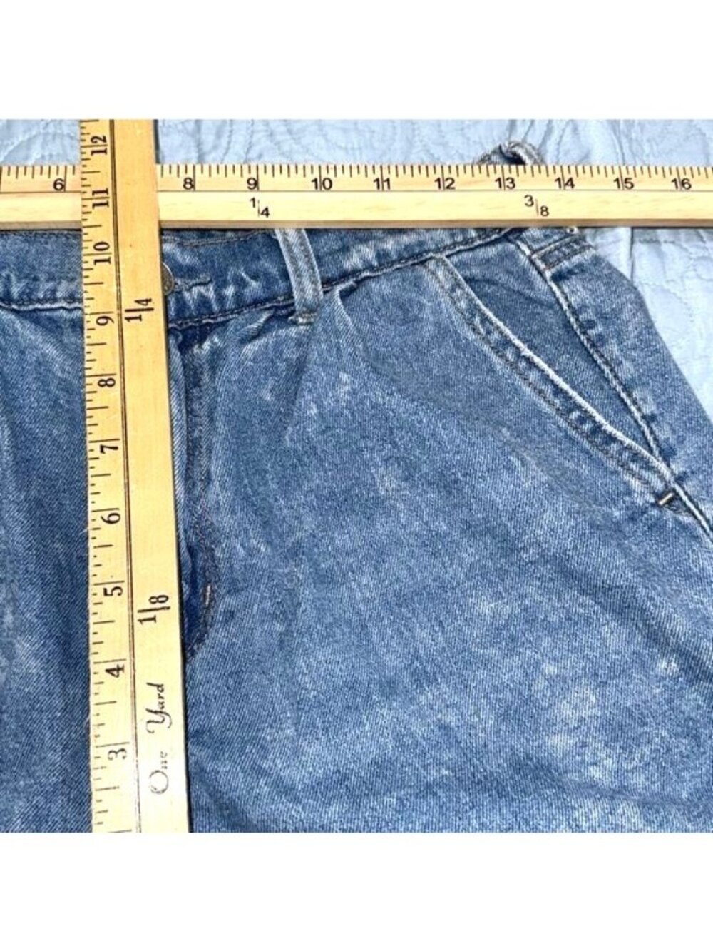 American Eagle Womens Denim High-Waisted Shorts Size 4 Blue - Picture 5 of 6